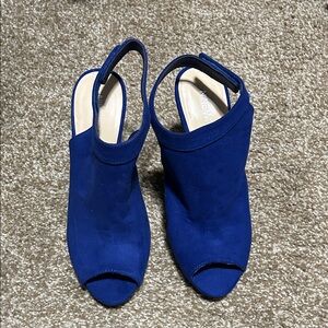 Nine West Royal Blue Slingback Heels